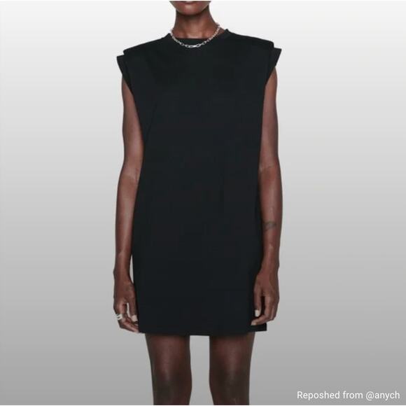 Anine Bing Organic Cotton Tanner Dress in Black XS - Picture 1 of 6